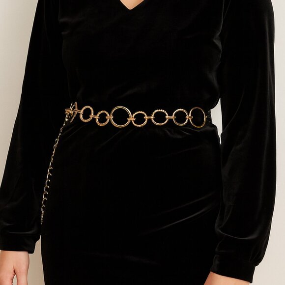 New Direction Gold Tone NWT Chain Belt Womens Size Medium Large - Picture 1 of 9